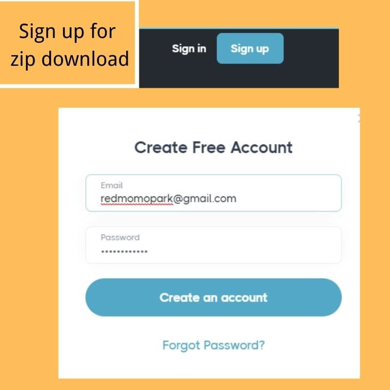 sign up an free account